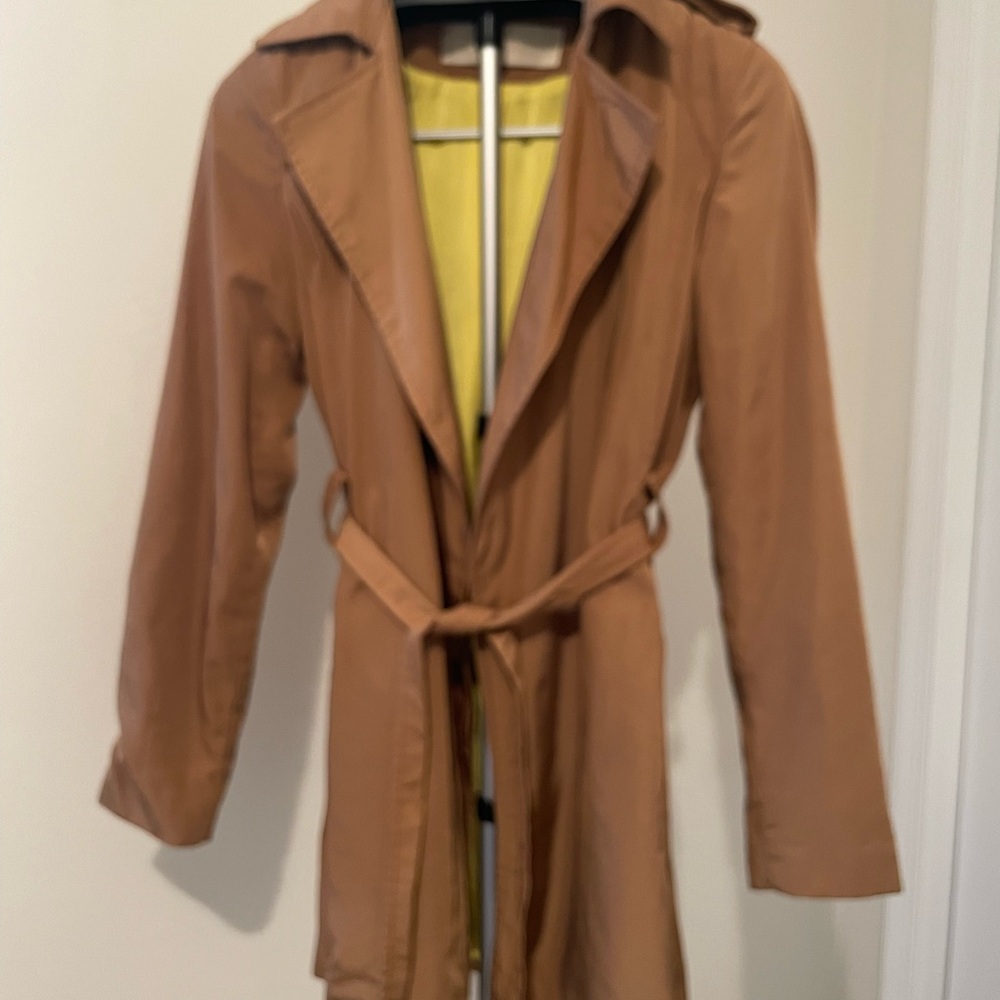 Zara Brown and Yellow Trench Coat